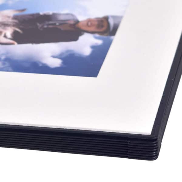 Black Post Bound Hinged Photo Album Pages