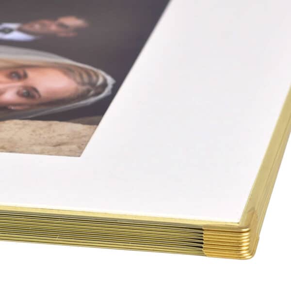 Gold Post Bound Hinged Photo Album Pages