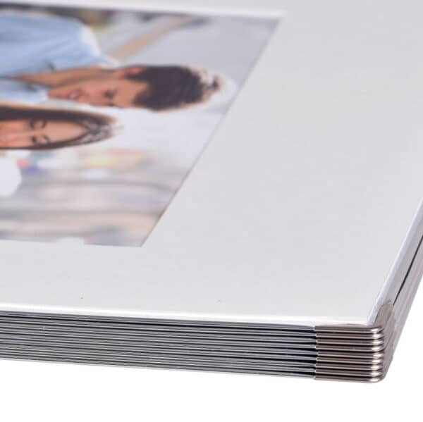 Silver Post Bound Hinged Photo Album Pages