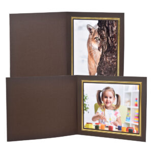 Kenro Brown and Gold Slip-in Photo Folders