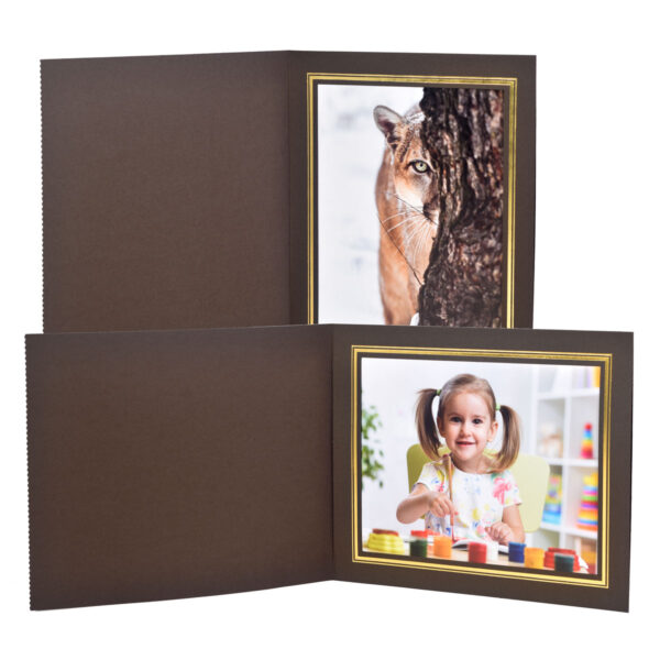 Kenro Brown and Gold Slip-in Photo Folders