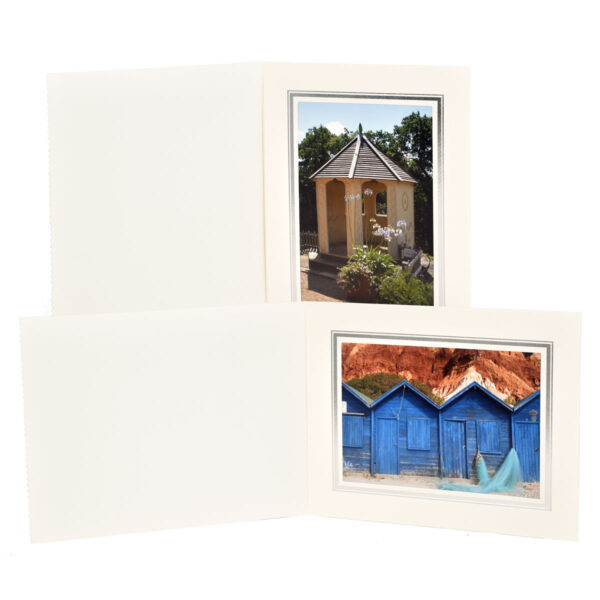 Kenro Ivory and Silver Slip-in Photo Folders